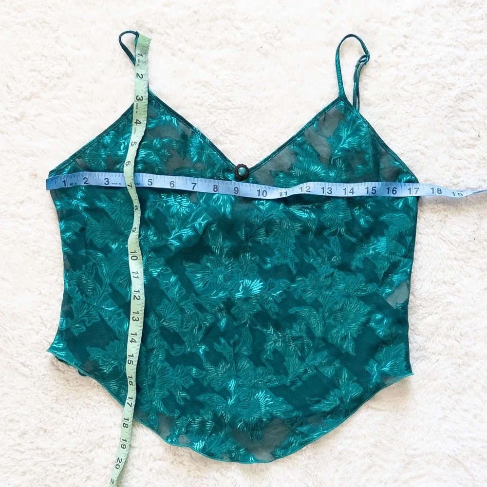 Elegant Teal Floral Lace Women's Top